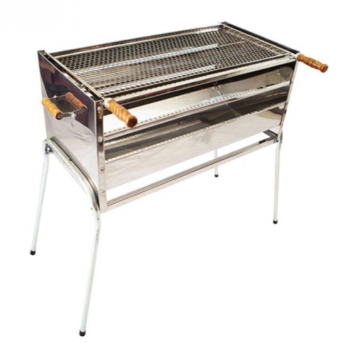 Churrasqueira de Carvão Inox Master Grill 80 cm