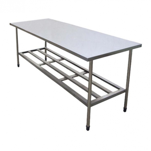 Mesa de Inox com Prateleira Gradeada 1,9 m